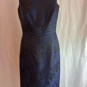 H&M Midnight Blue Floral Midi Dress